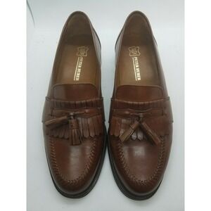Peter Huber Mens 9415 Tassel Brown Leather Shoes Made in Spain Size 8.5M